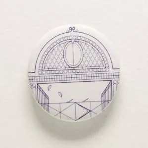Badge magnétique Cité du design par Yoann Keignart 