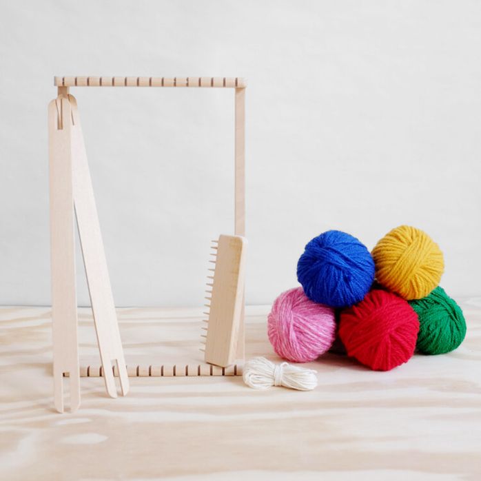 Métier à Tisser En Bois Kitchnexus - Loisir Créatif DIY Pour Enfants Et Débutants - Apprentissage