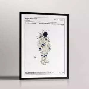 Affiche d'un brevet d'une combinaison d'astronaute de la NASA "SPACE SUIT"
