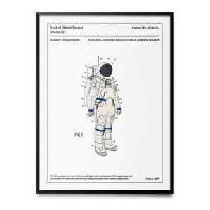 Affiche d'un brevet d'une combinaison d'astronaute de la NASA "SPACE SUIT"
