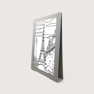 Carte postale lumineuse, à énergie solaire - Modèle tour effeil - "Citigami"