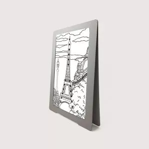 Carte postale lumineuse, à énergie solaire - Modèle tour effeil - "Citigami"