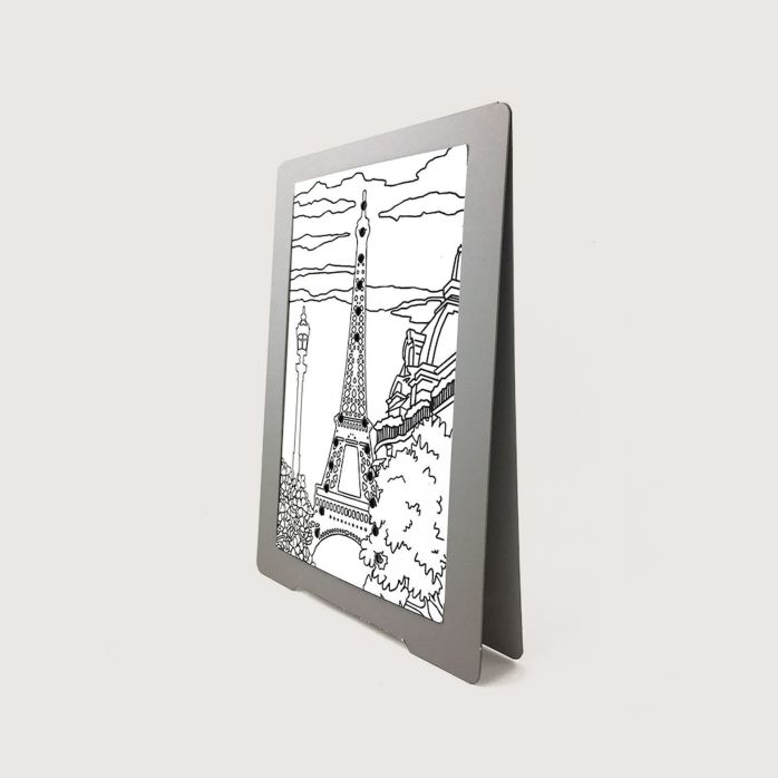 Carte postale lumineuse, à énergie solaire - Modèle tour effeil - "Citigami"