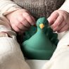 Jouet de bain Paon vert en matériaux naturels