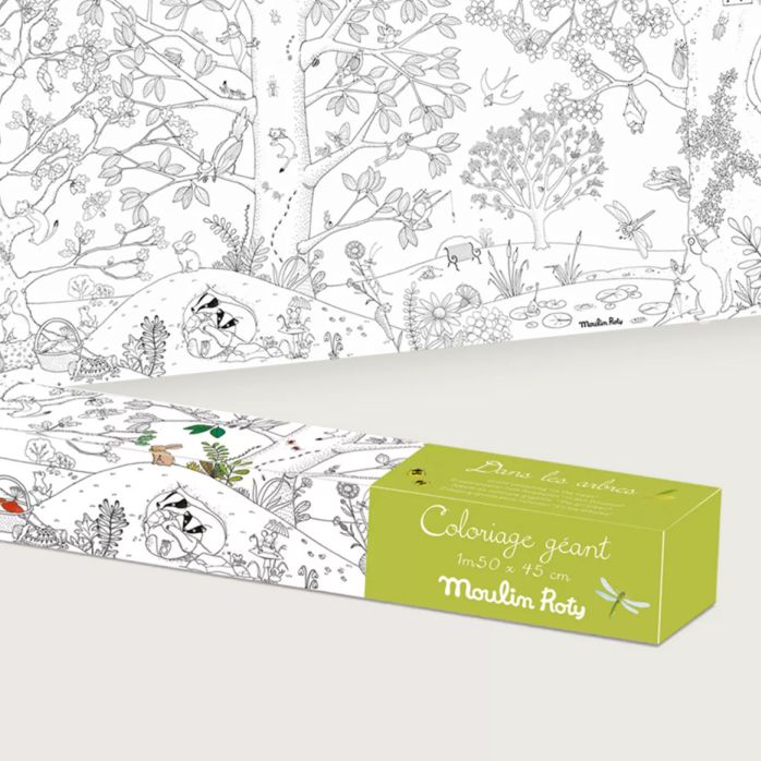 Coloriage géant Le botaniste - Le jardin du moulin