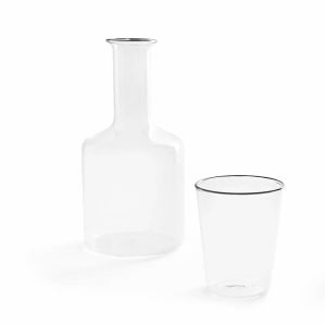 RIM Carafe incolore à bord noir
