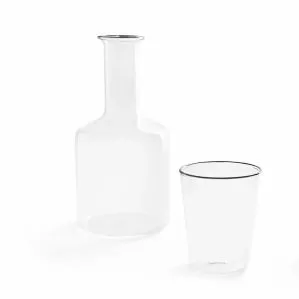 RIM Carafe incolore à bord noir