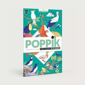 Poster pédagogique +45 stickers - Oiseaux (6+)