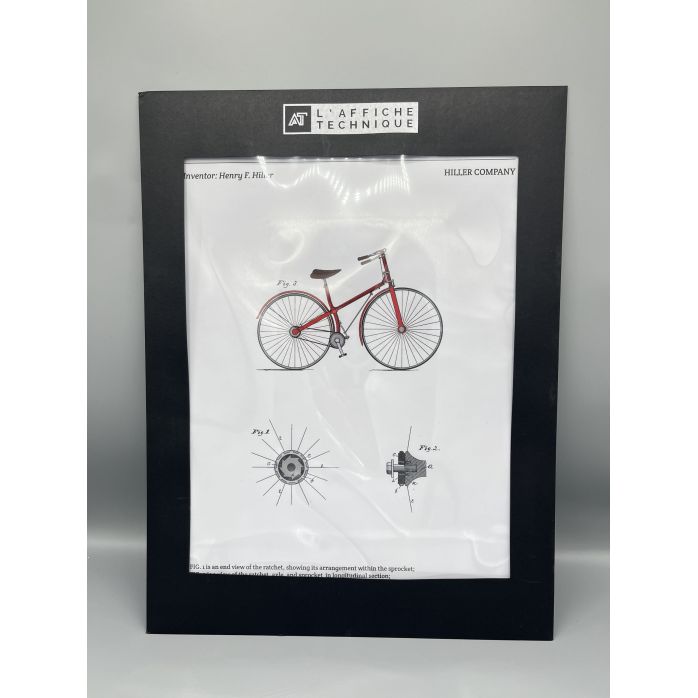 Affiche d'un brevet d'un vélo "BICYCLE"