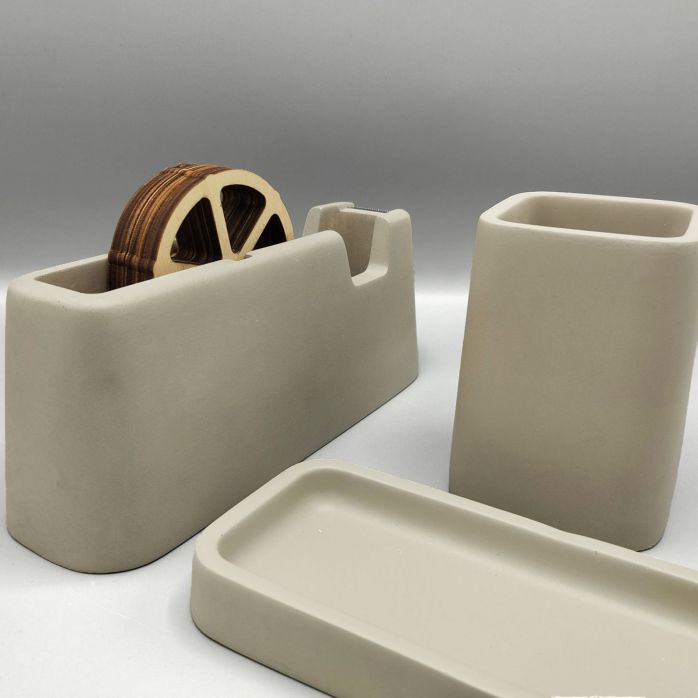 Ensemble de bureau en béton