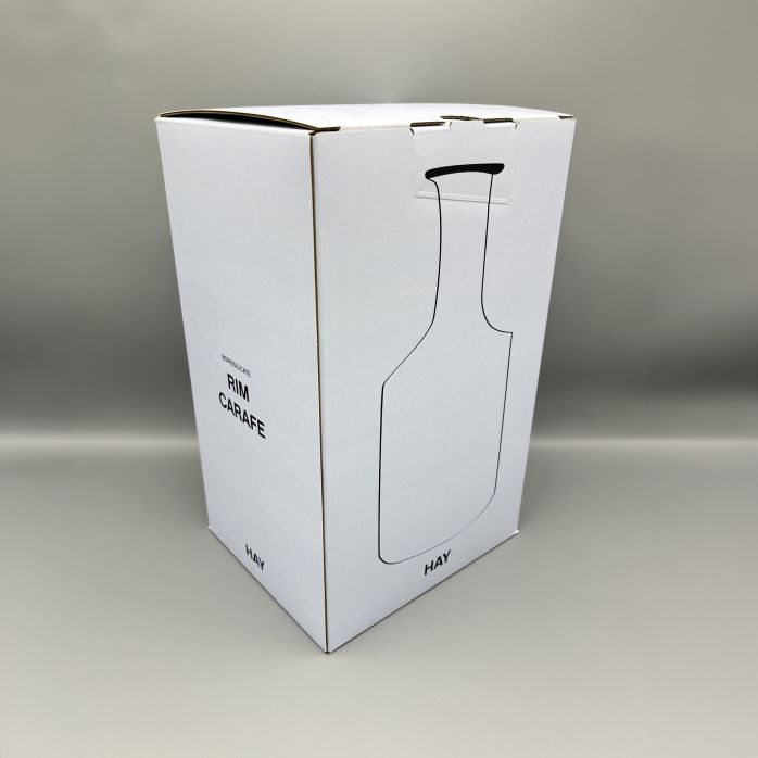 Carafe RIM incolore à bord noir