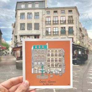 Carte postale « La place neuve » 