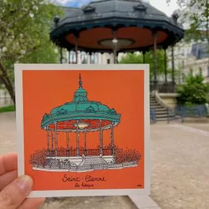 Carte postale « Le kiosque »