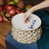 ERITAJ KONTRE Plat en faïence et coco tressé 