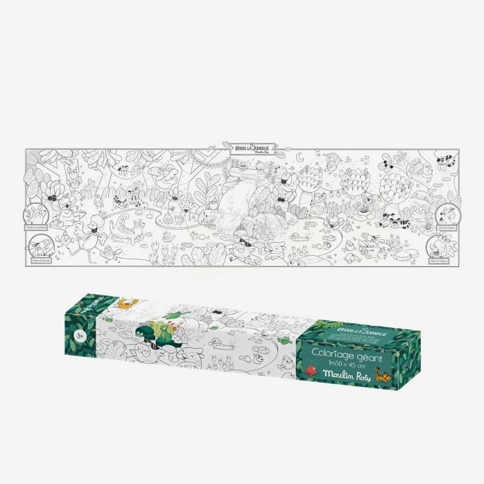 Coloriage géant Dans la jungles-Le jardin du moulin