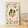 Poster pédagogique + 45 stickers - forêt