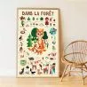 Poster pédagogique + 45 stickers - forêt
