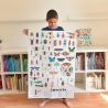 Poster pédagogique + 49 stickers - insectes