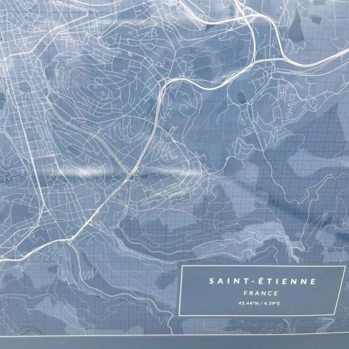 Affiche Saint Etienne vue aérienne