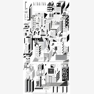 Poster à colorier géant - downtown