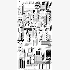 Poster à colorier géant - downtown