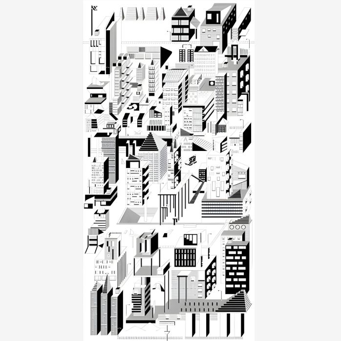Poster à colorier géant - downtown