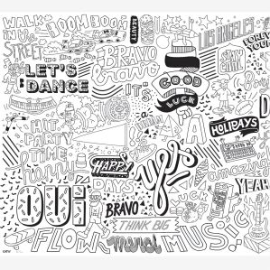 Coloriage géant street art