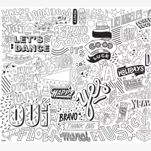 Coloriage géant street art