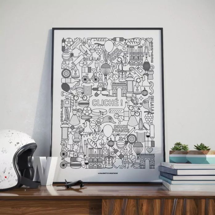 Affiche "Douce France" 50x 70 cm