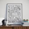 Affiche "Douce France" 50x 70 cm