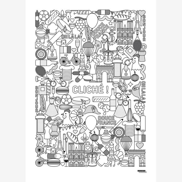 Affiche "Douce France" 50x 70 cm