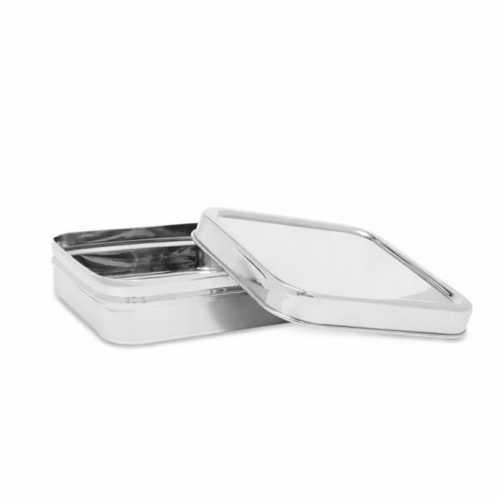 Boîte à lunch Square XS argent inox