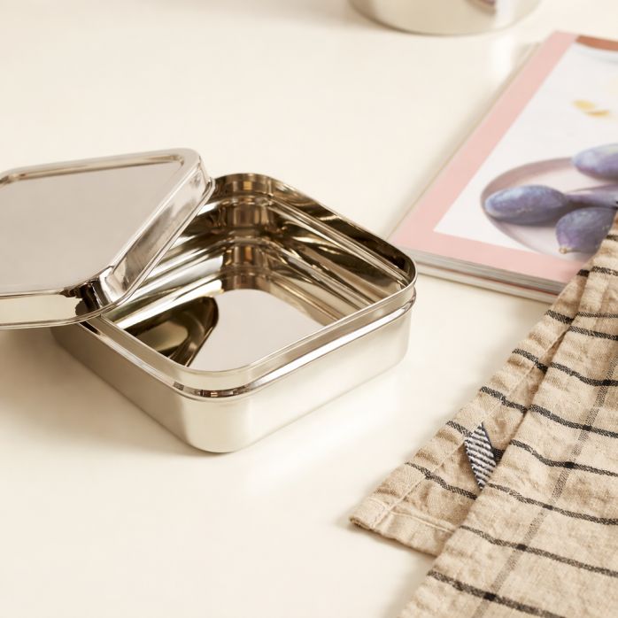 Boîte à lunch Square XS argent inox