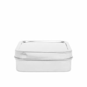 Boîte à lunch Square XS argent inox