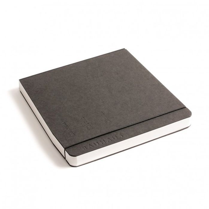 sketchbook Bauhaus 21x21 cm 120g Black - Pages blanches