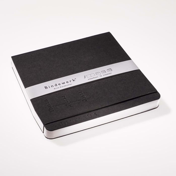 sketchbook Bauhaus 21x21 cm 120g Black - Pages blanches